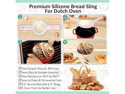Cestino Banneton 9 Pollici per Impasto di Pane Kit di Panificazione Rotondo