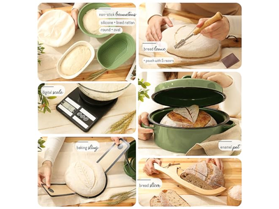 Cestino per Fermentazione del Pane 9 Pollici Stampo Europeo per Sourdough