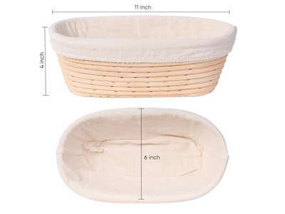 Cestino per Lievitazione Banneton 9 Pollici 10 Pollici Ovale Rotondo per Baguette
