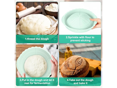 Set di Panificazione Couche <u><a href='https://it.bannetonbasket.com'>cestini per lievitazione</a></u> del Pane Banneton