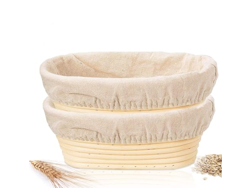 Panificazione con un Banneton 10 Pollici Ovali Banneton per Modellare il Sourdough