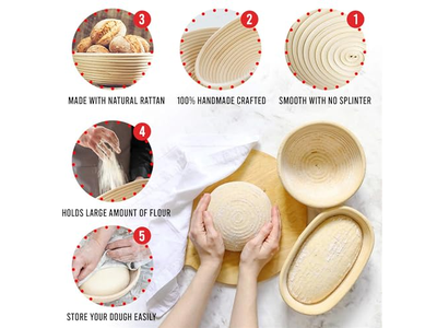 Cestino Regalo di Ingredienti per Panificazione <u><a href='https://it.bannetonbasket.com'>cestini per lievitazione</a></u> del Pane in Vimini