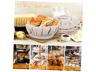 Forniture per Panificazione Utensili per la Preparazione del Pane Cestino con Coperchio Set di 2
