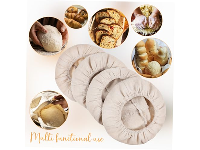 Forniture per Panificazione Utensili per la Preparazione del Pane Cestino con Coperchio Set di 2