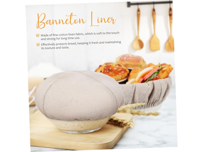 Forniture per Panificazione Utensili per la Preparazione del Pane Cestino con Coperchio Set di 2