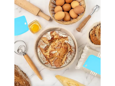 Set di cestini per lievitazione del pane Banneton Rattan ovale rotondo