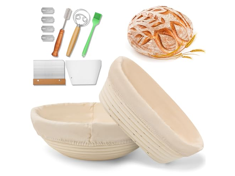 Set di 2 <u><a href='https://it.bannetonbasket.com'>cestini per lievitazione</a></u> Banneton