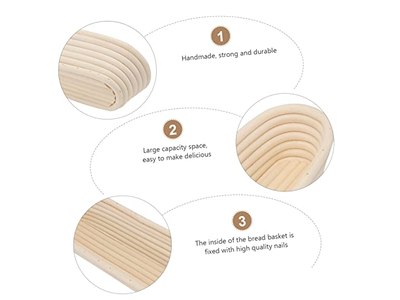 Cestino Eco per Lievitazione Banneton Set di Strumenti per Pasticceria Regalo