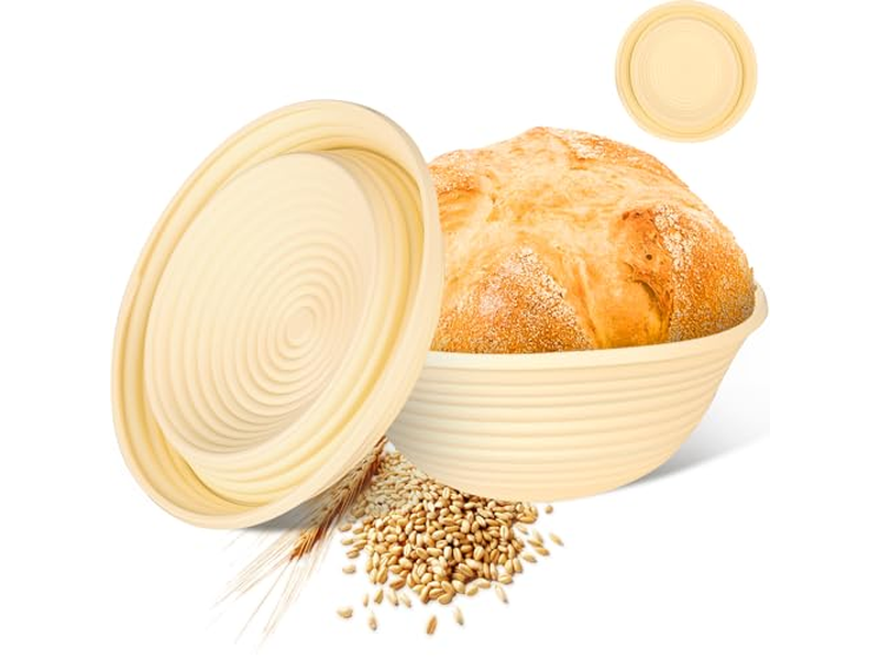 Banneton per Pane Artigianale Prima Volta 10 Pollici Coperchio Ovale 8P Fodera
