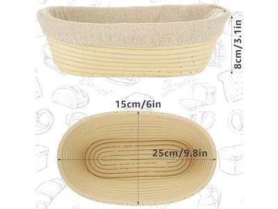 Banneton Organici per Panetteria Oblunghi Target Boule Metallo Argilla Economica