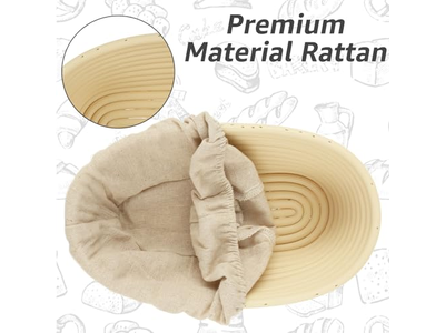 Banneton Organici per Panetteria Oblunghi Target Boule Metallo Argilla Economica