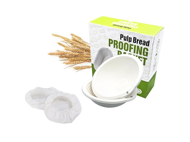 Banneton per Lievitazione di Lievito Madre Kit di <u><a href='https://it.bannetonbasket.com'>cestini per pane</a></u> 9 Pezzi Acqua Chimica