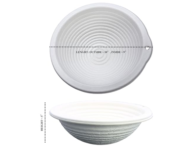 Banneton per Lievitazione di Lievito Madre Kit di <u><a href='https://it.bannetonbasket.com'>cestini per pane</a></u> 9 Pezzi Acqua Chimica