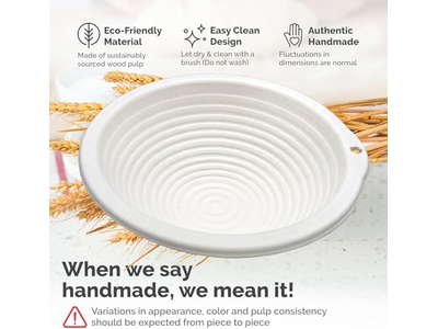 Banneton per Lievitazione di Lievito Madre Kit di <u><a href='https://it.bannetonbasket.com'>cestini per pane</a></u> 9 Pezzi Acqua Chimica