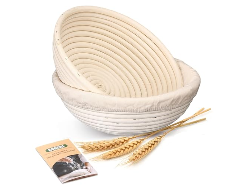 Cestino Banneton in Vimini 6 Pollici Bambù Rotondo Plastica 9 Banneton per Lievitazione