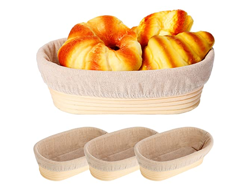Cestino per Lievitazione Benetton 23 cm Ovale Rotondo per Impasto di Pasta e Pane