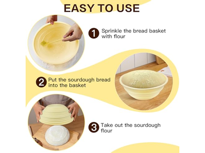 Cestini per Pane per il Bancone della Cucina Rotondi in Rattan per Servizio
