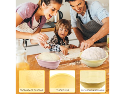 Cestini per Pane per il Bancone della Cucina Rotondi in Rattan per Servizio