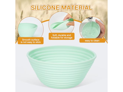 Cestini per Pane per il Bancone della Cucina Rotondi in Rattan per Servizio con Utensili da Forno