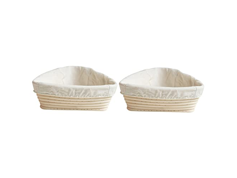 Cestino per Lievitazione del Pane con Inserto di Design Lungo Banneton 7 Pollici Ovale Premium 10 Pollici