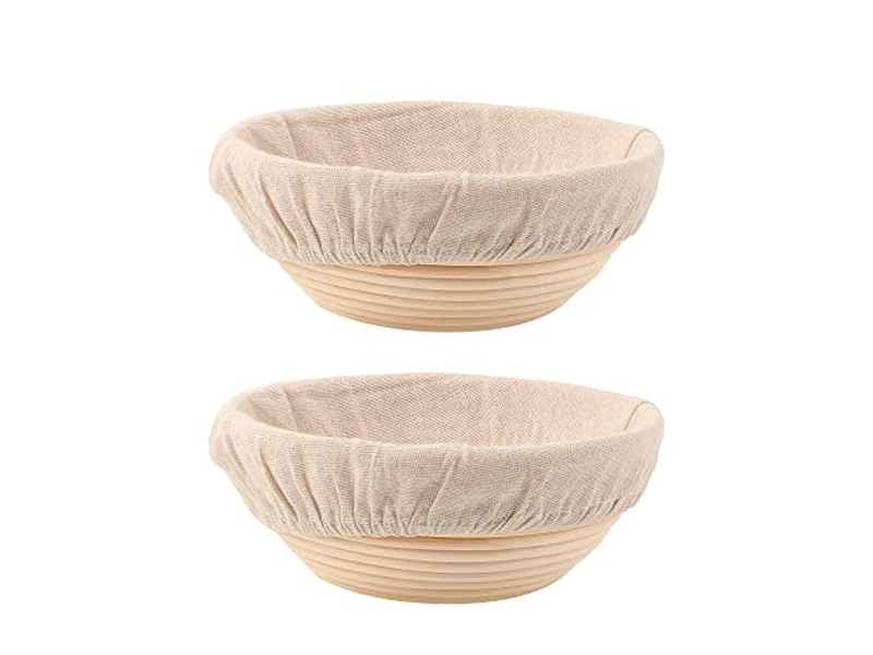 Set di 2 Cestini per Lievitazione del Pane 8,5 Pollici Rotondi