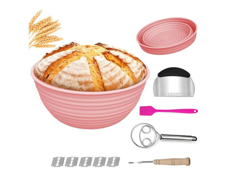 Cestino per Lievitazione del Pane Riutilizzabile per Lievito Madre con Panno di Copertura