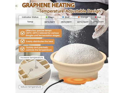Cestino in Vimini per Pane Ovale con Raschietto per Impasto Contenitore per Lievito Madre