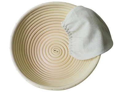 Cestino per Lievitazione in Canna Banneton 9 Pollici con Raschietto Lame Pane in Offerta con Rivestimento