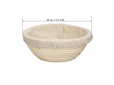 Cestino per Lievitazione in Canna Banneton 9 Pollici con Raschietto Lame Pane in Offerta con Rivestimento