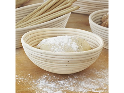 Cestino per Lievitazione in Canna Banneton 9 Pollici con Raschietto Lame Pane in Offerta con Rivestimento
