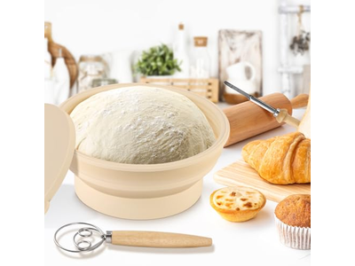Cestino per Lievitazione Pieghevole Scola Pane Bilancia per Panificazione Rastrelliera Piatta Nera