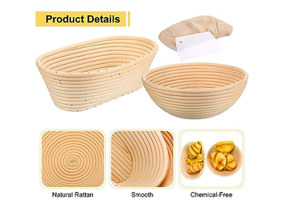 Rivestimenti in Tessuto per Cestini Cestino Rotondo per Servizio Pane Artigianato con Set Miniature
