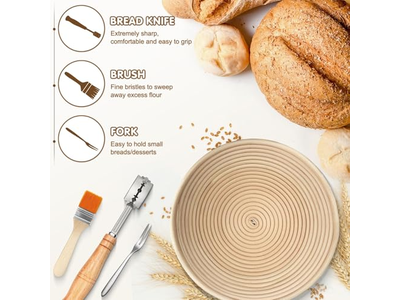Rastrelliera per Cestini da Terra Telo in Lino per Fermentazione Lievitazione Personalizzata al Lievito Madre