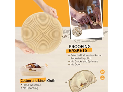 Ciotola per Pane in Rattan Indonesiano per Panificazione di Sourdough