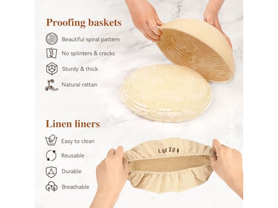 Cestini Ovali per Lievitazione di Sourdough Kit per Panificazione