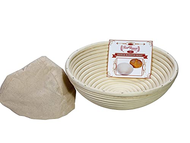 Cesto Banneton Premium Rotondo Saint Germain per Pane con Fodera