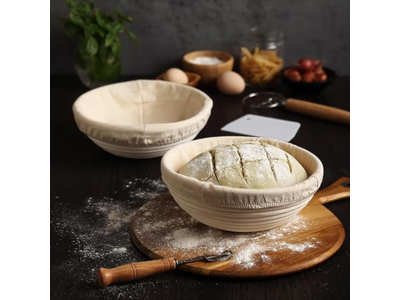 Cesto Banneton Premium Rotondo Saint Germain per Pane con Fodera