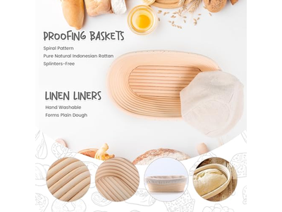 Kit Triangolare Banneton per Pane Rettangolare in Rattan Multidimensione